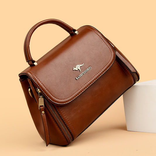 Retro High-end Textured Tote And Shoulder Bag