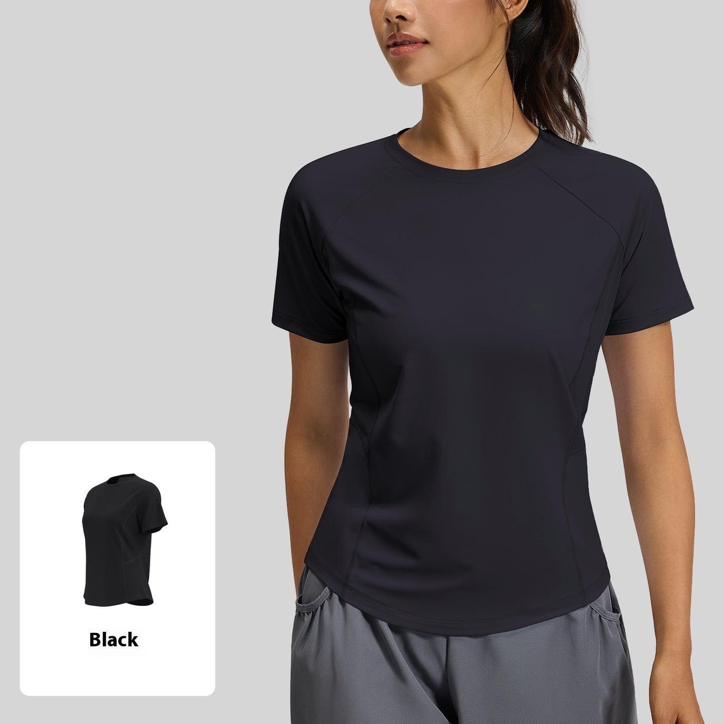 Outdoor Running Breathable Quick-drying Exercise Short Sleeves T-shirt For Women