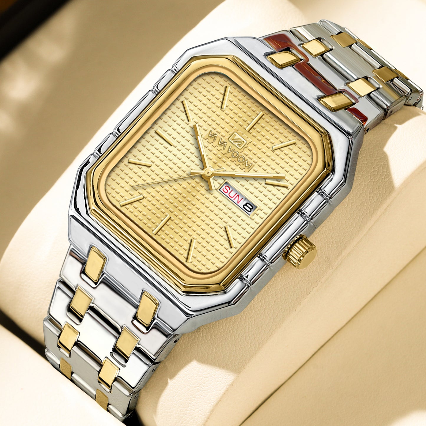 Mens Casual Stylish Luminous Square Watch