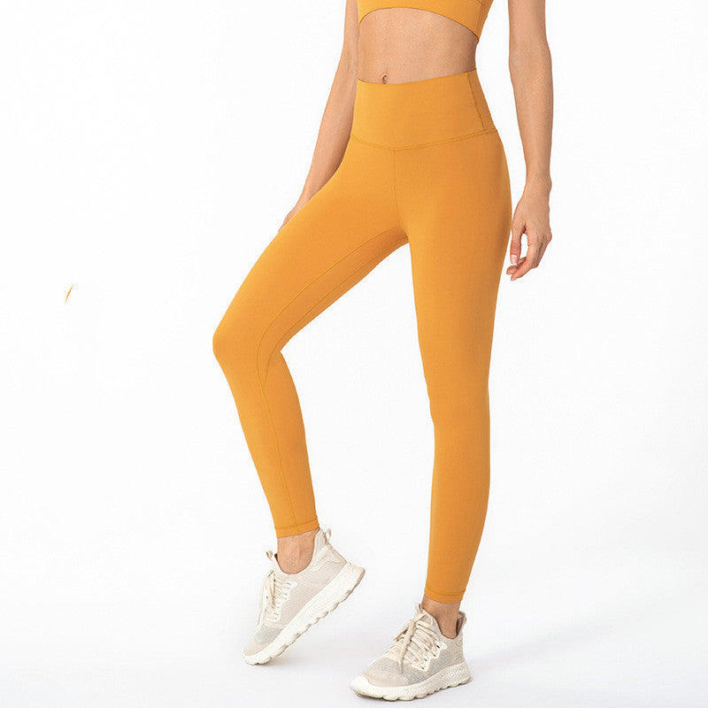 High-waisted Butt-lifting Sanded Fitness Pants