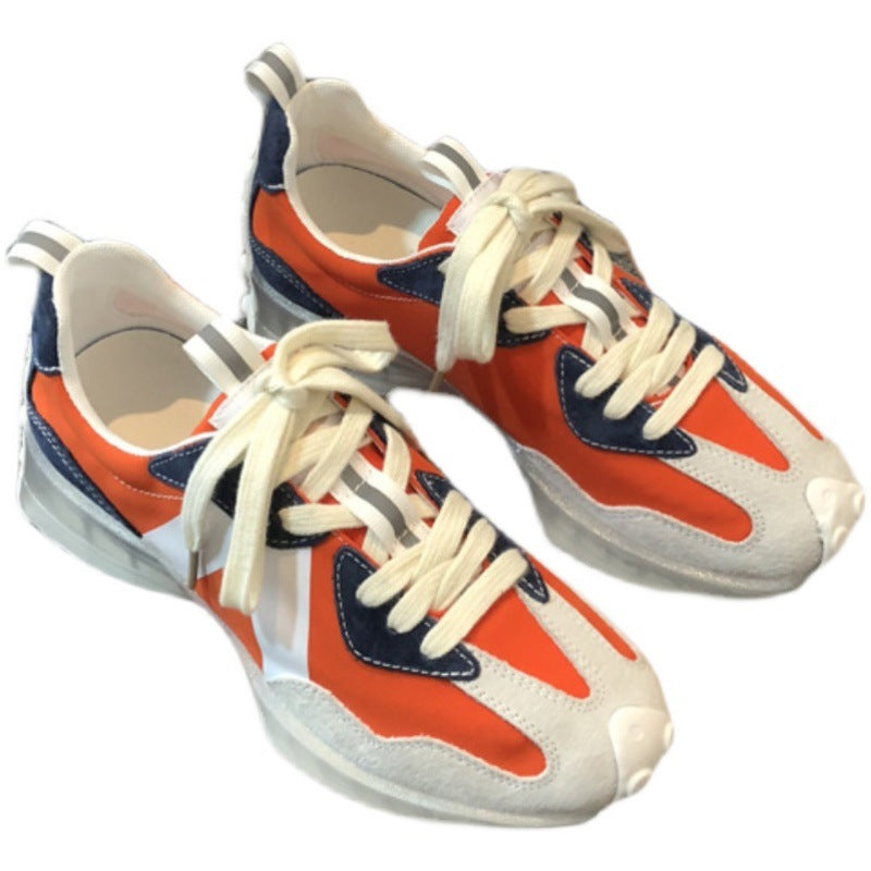 Breathable Small Waist Crystal Sole Sneakers