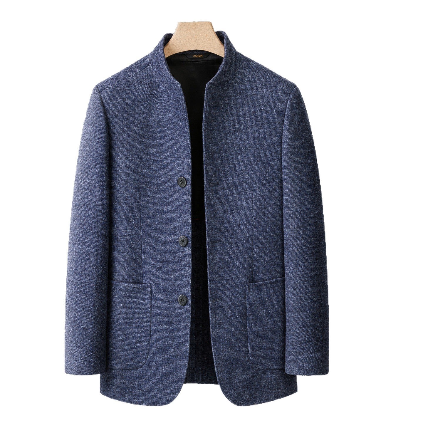 Men's Chinese-style Mandarin-collar Loose Wool Coat