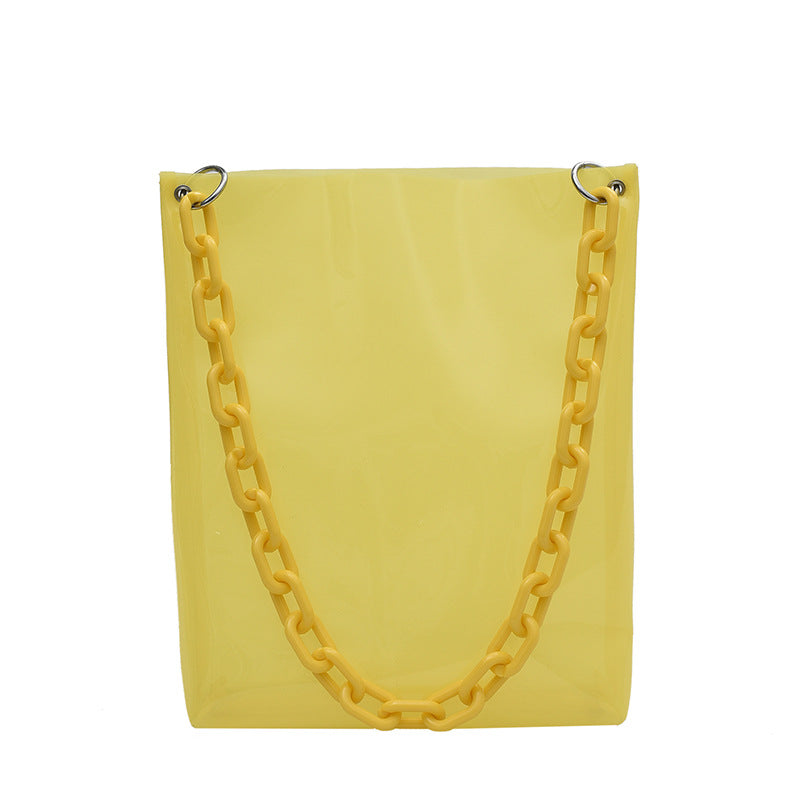 Ladies Fashion Jelly Transparent Handbag PVC