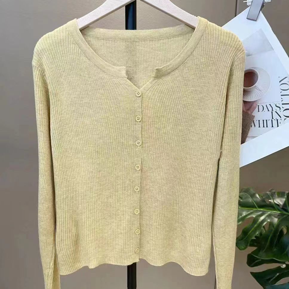 Outer Wear Slim Fit Sweater Cardigan Outerwear Top