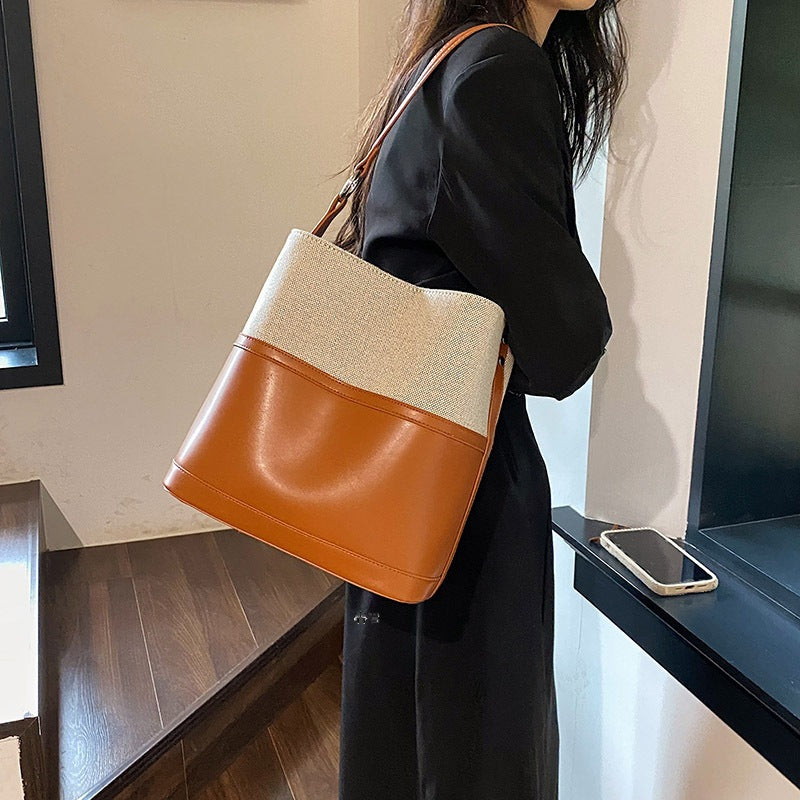 New Simple Rui Camp Bucket Bag All-match Fashion Portable Crossbody