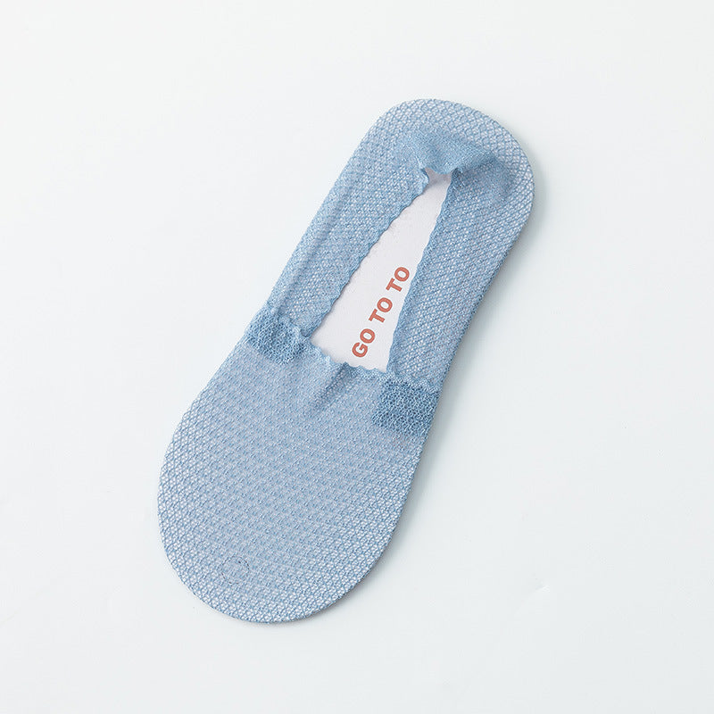 Boat Socks Ladies Ice Silk Socks Thin Shallow