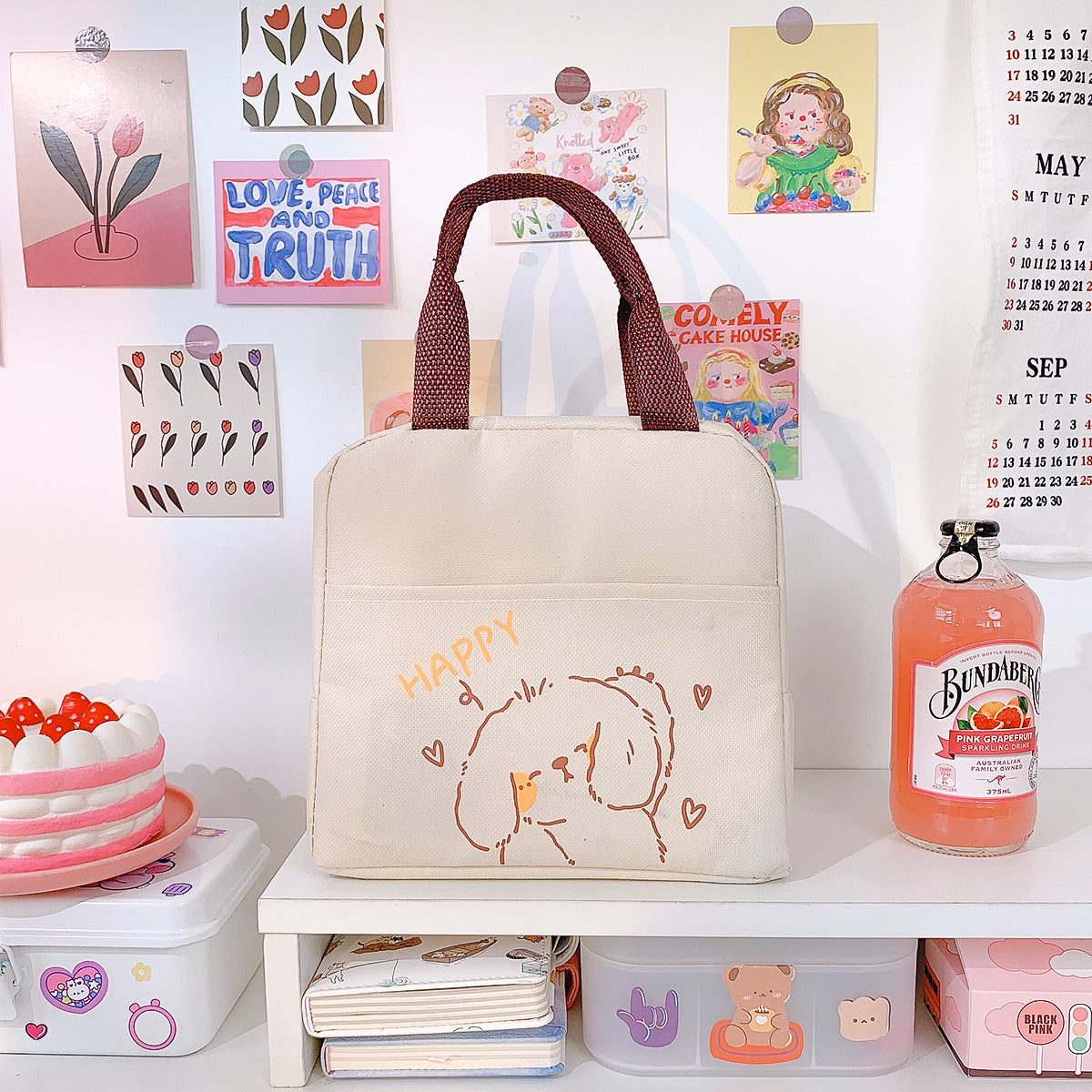 Cartoon Portable Insulated Lunch Box Storage Bag