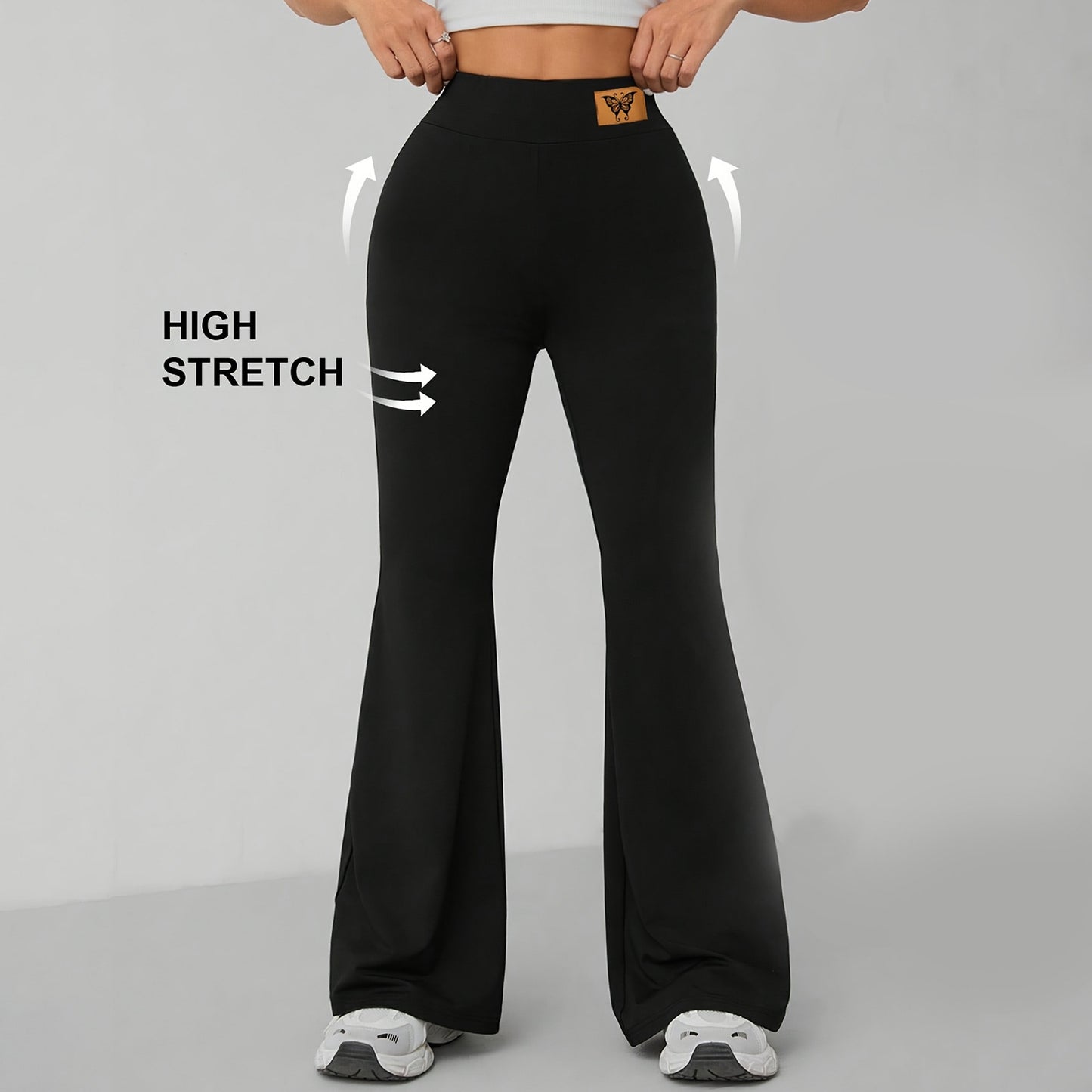 Women's Casual High Waist Hip Lift Bootcut Trousers
