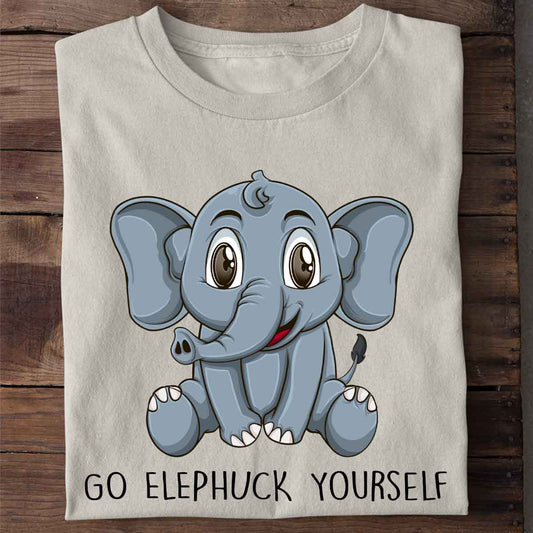 Elephant Print Short-sleeved Team Uniform European And American Fabrics