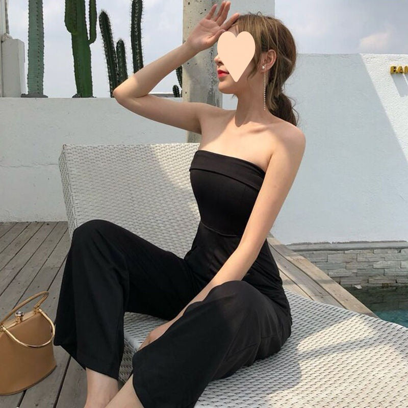 New Slim Fit Tube Top Jumpsuit Women
