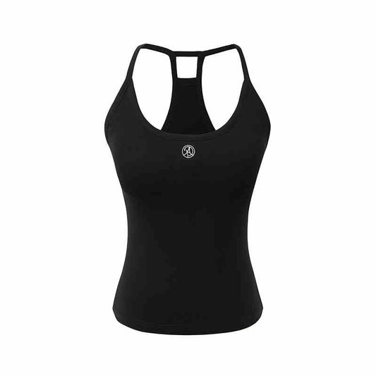 Women's Casual Solid Color U-neck Vest With Suspender