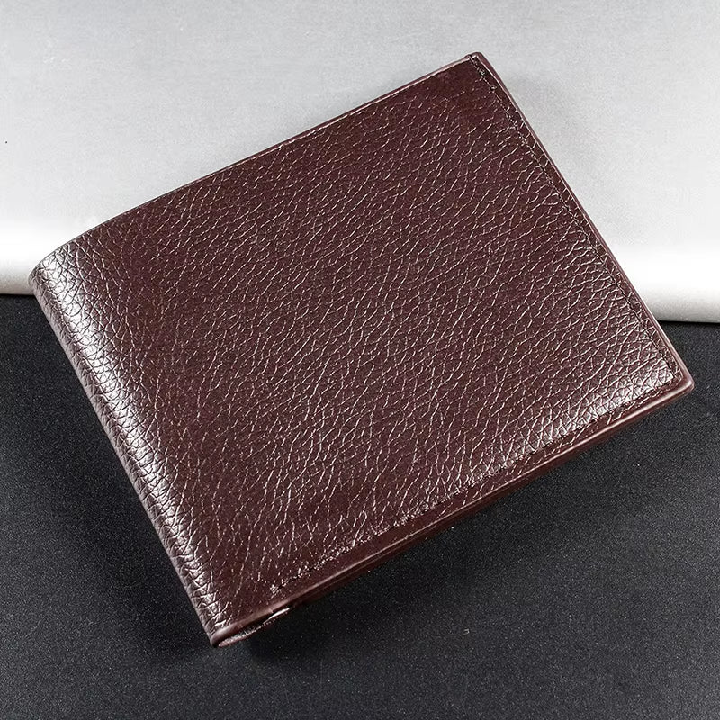Men'S Wallet Genuine Leather Men Wallets Premium Product Real Cowhide Wallets for Man Short Black Walet Portefeuille Homme