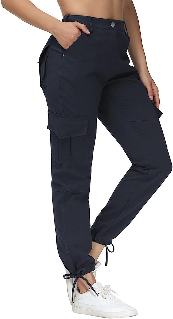 Leisure Overalls Solid Color Patchwork Pocket Zipper Casual Trousers