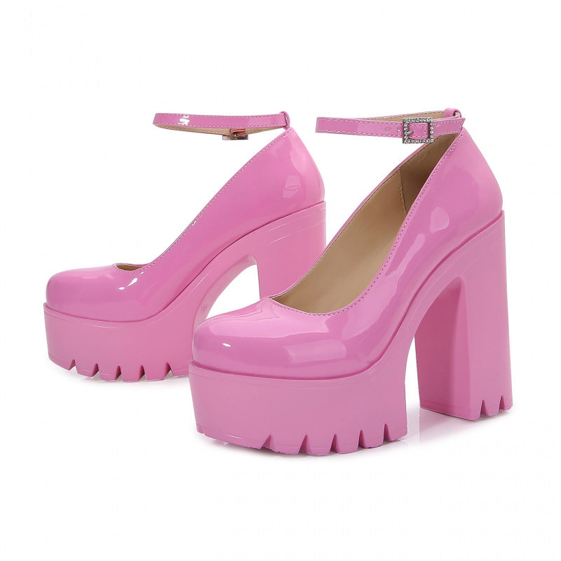 European And American Fashion Buckle Women's Shoes
