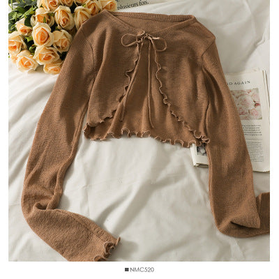 Bow Tie Short Fungus Edge Small Shawl