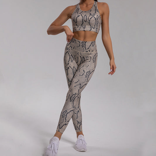 Women's Sports Vest Pocket High Waist High Elastic  Running Trousers