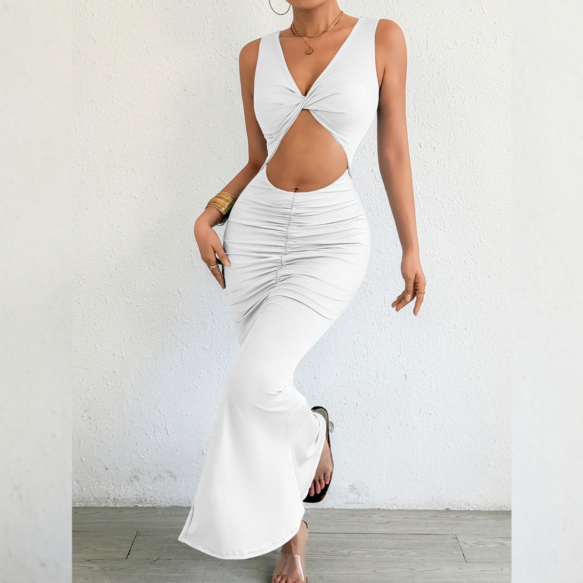 Womens Slim-fit Mermaid-style Bodycon Dress