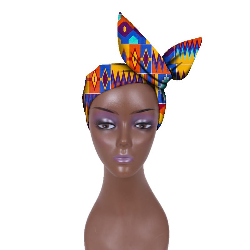 European And American Women's Batik Cloth Hair Band Ankara Fabric Hair Ring