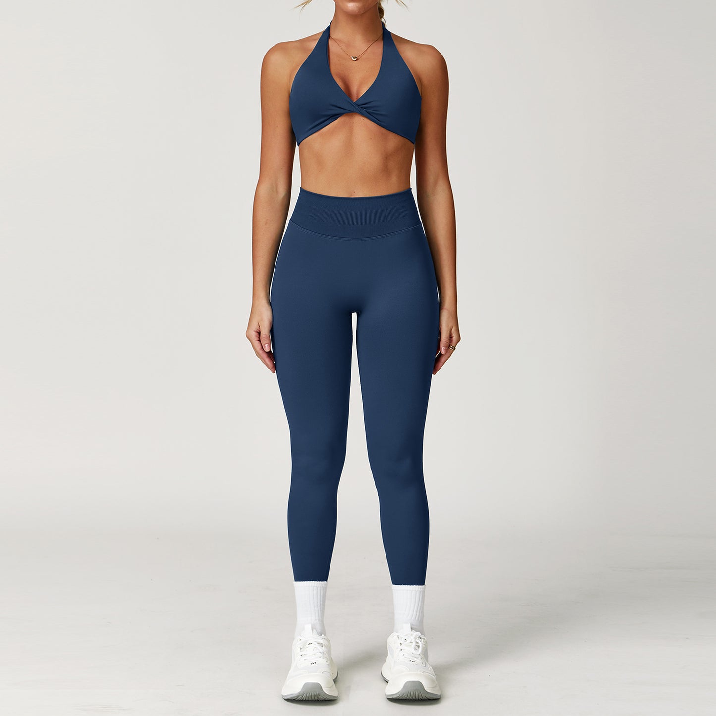 Winter Tight Beauty Back Yoga Suit Quick-drying Workout Clothes Outdoor Running Sports Suit Female 8503