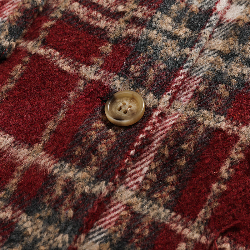 Wool Ruined Washed High Street Check Jacket Shirt