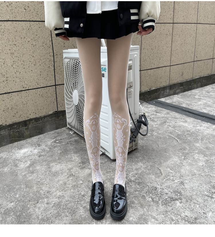 Elegant Hollow Out Flower Pantyhose   15D