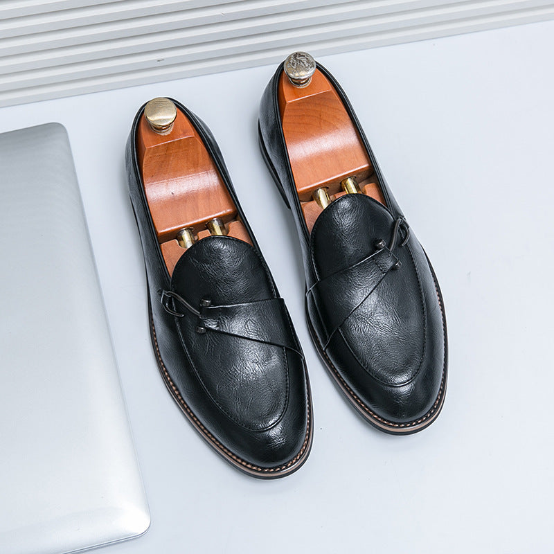 Sko til store mænd, afslappede, britisk stil, slip-on