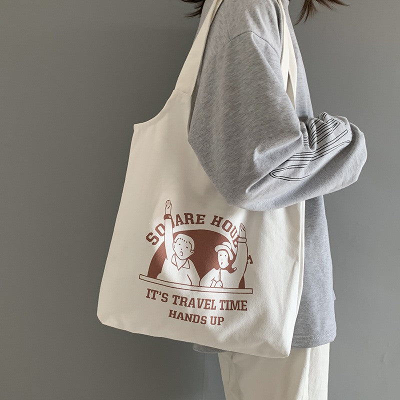 Insimple Handheld Printed Canvas Bag