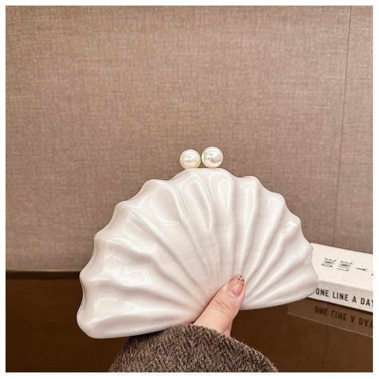 Stylish Acrylic Shell-shaped Clutch Bag Luxury Fashion Evening Bag