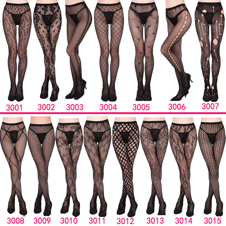 Women's Vintage Tattoo Lace Hollow Net Socks
