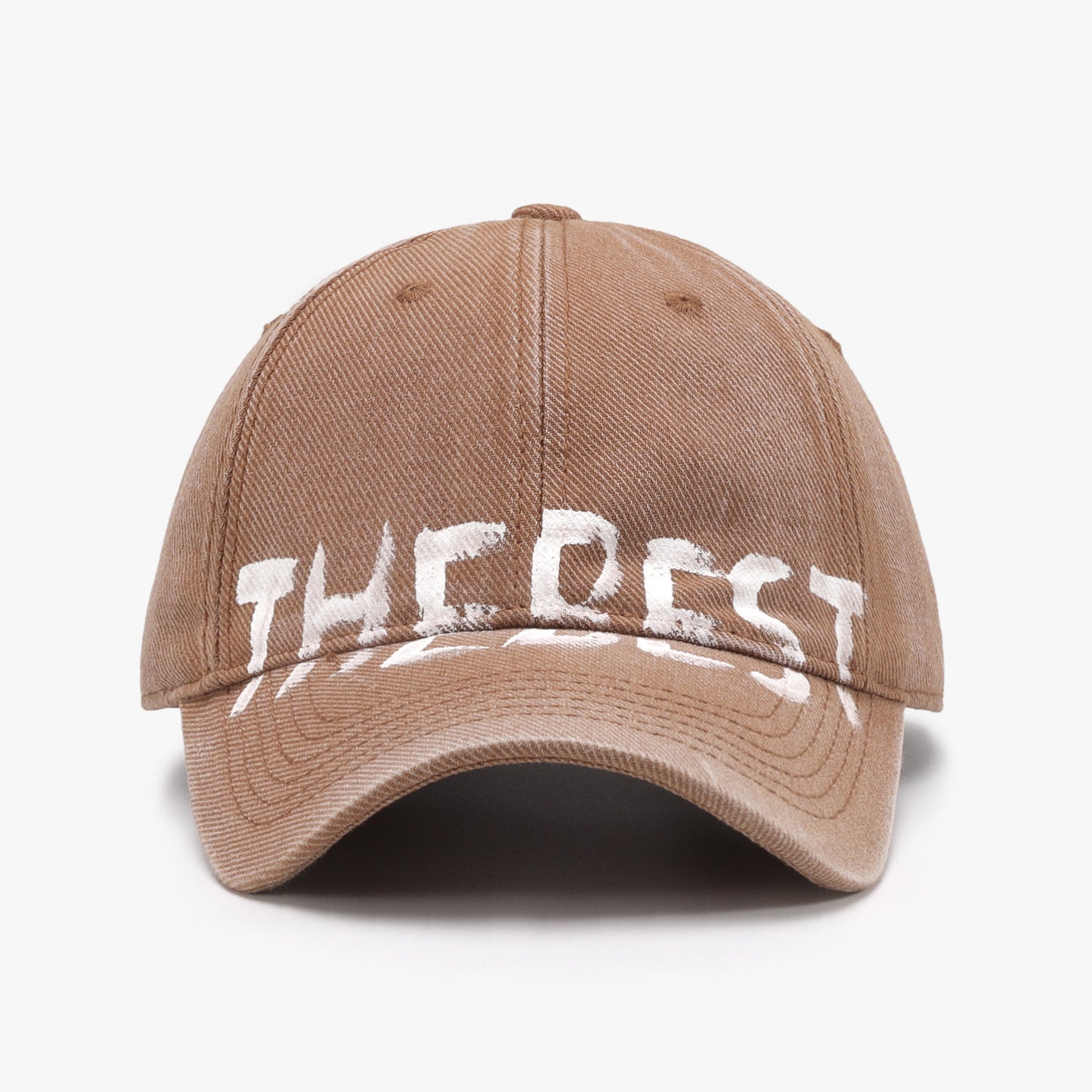 Letter Graffiti Baseball Cap Curved Brim Soft Top Cotton Blend Adjustable Snapback Hat