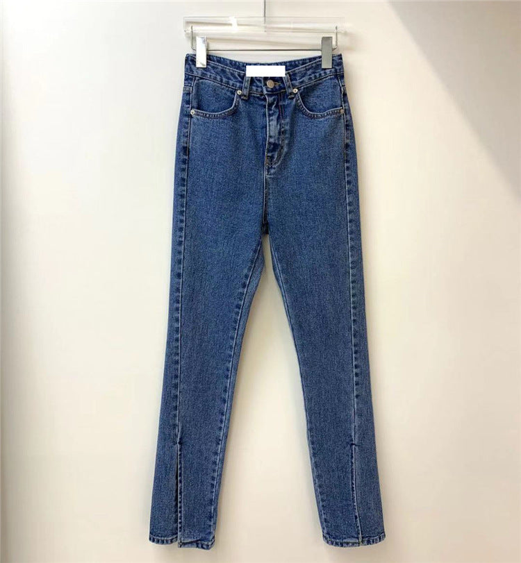 Washed button zipper front cuffs