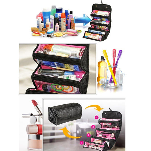 Ladies' cosmetic bag Korea's large-capacity transparent folding dumplings