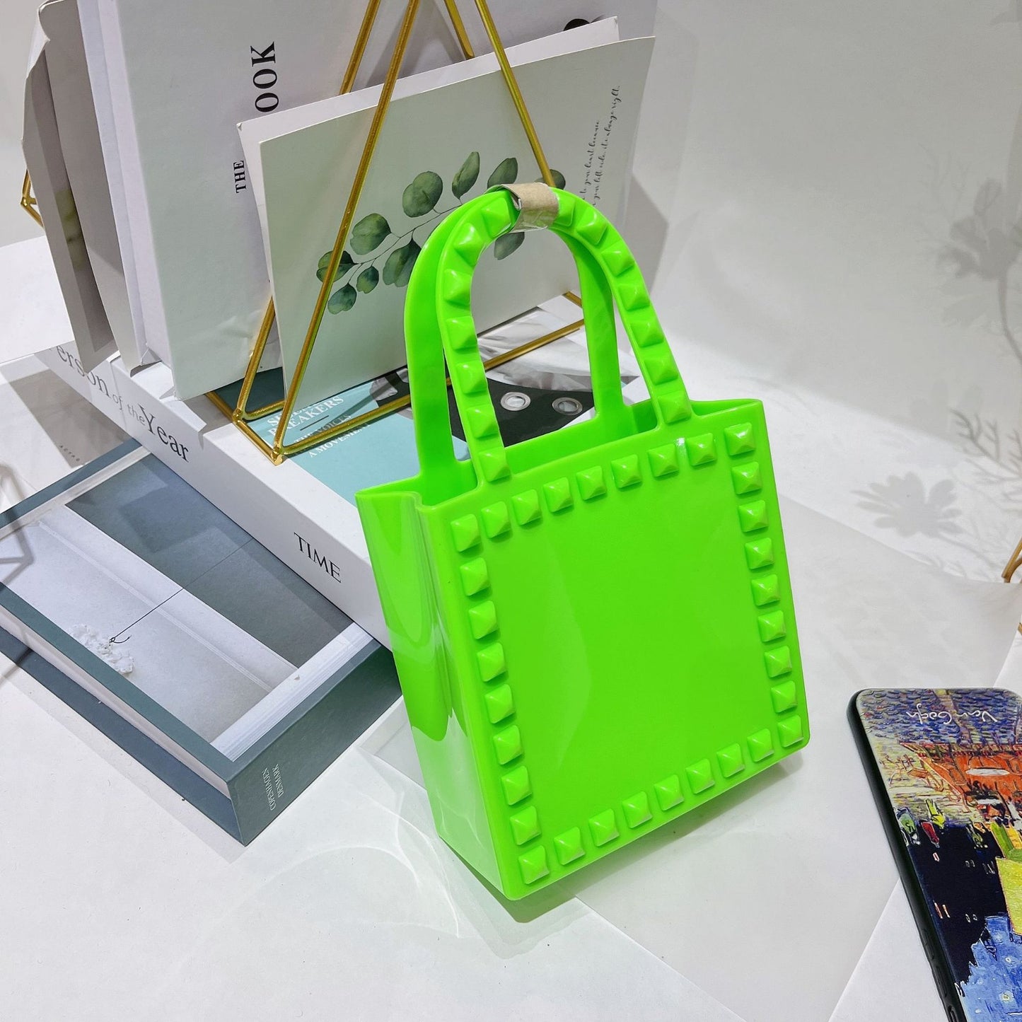 Fashion Small Rivet Square Bag One-shoulder Crossbody