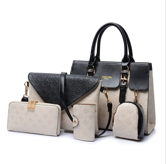 set of Luxury Leather Handbags Black