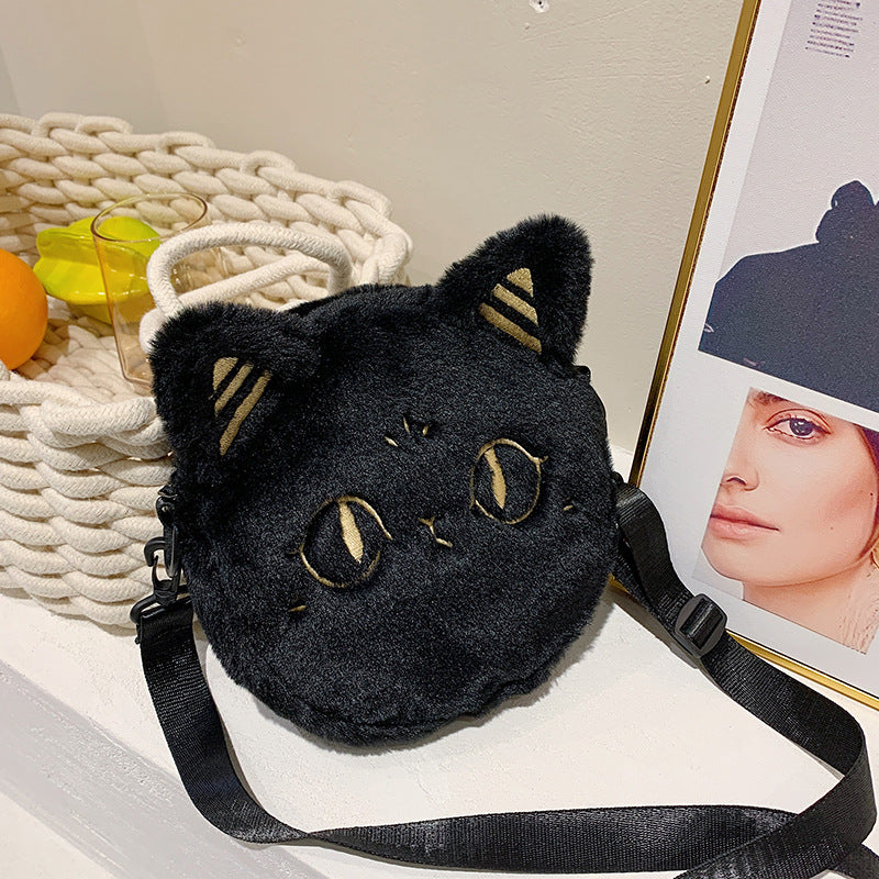 Personality Plush Kitten New Fashion Messenger Bag Women