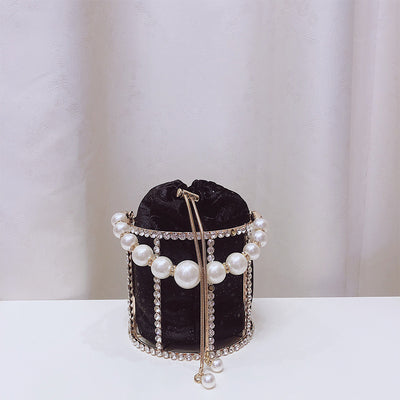 Pearl chain bucket bag