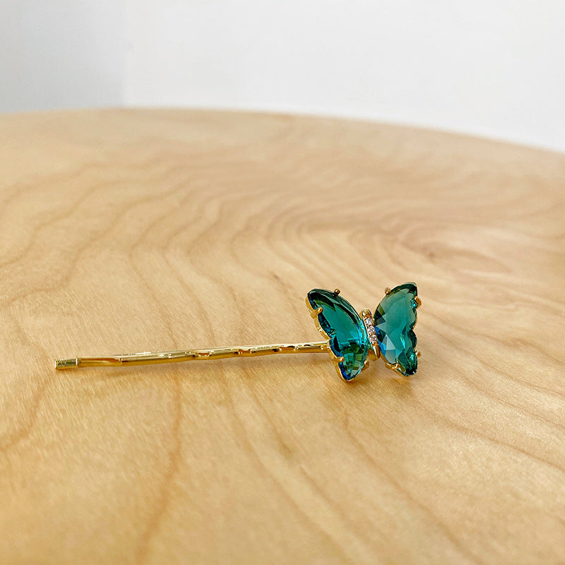 Autumn and winter new style Elf jelly butterfly one word clip hairpin