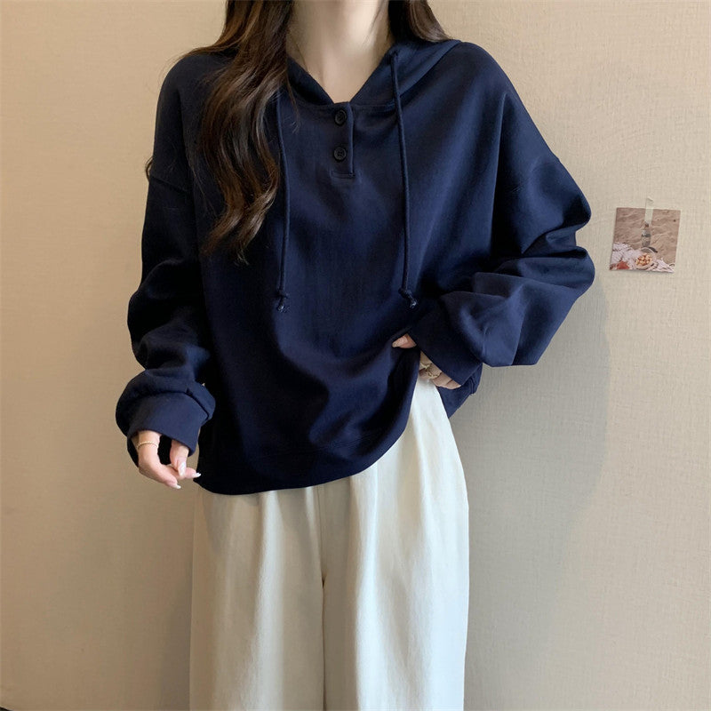 Sweater Dame Forår Og Efterår Tynd Løs Koreansk Stil