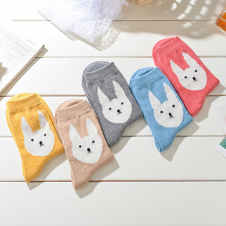 Thickened medium tube ladies cashmere socks