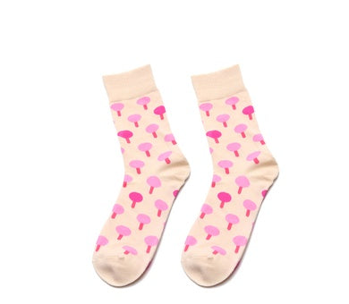 Men's and women's high-length flower long socks