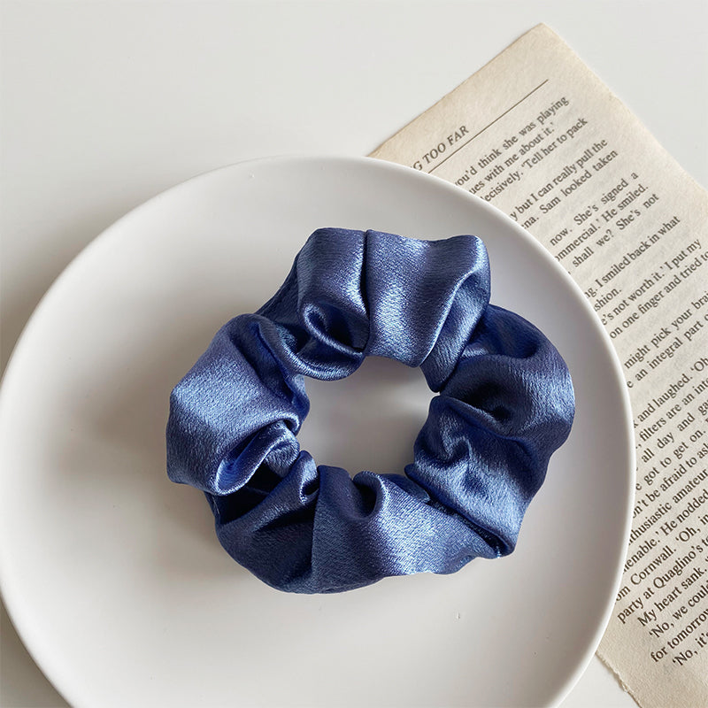 Simple satin retro large intestine loop hair rope