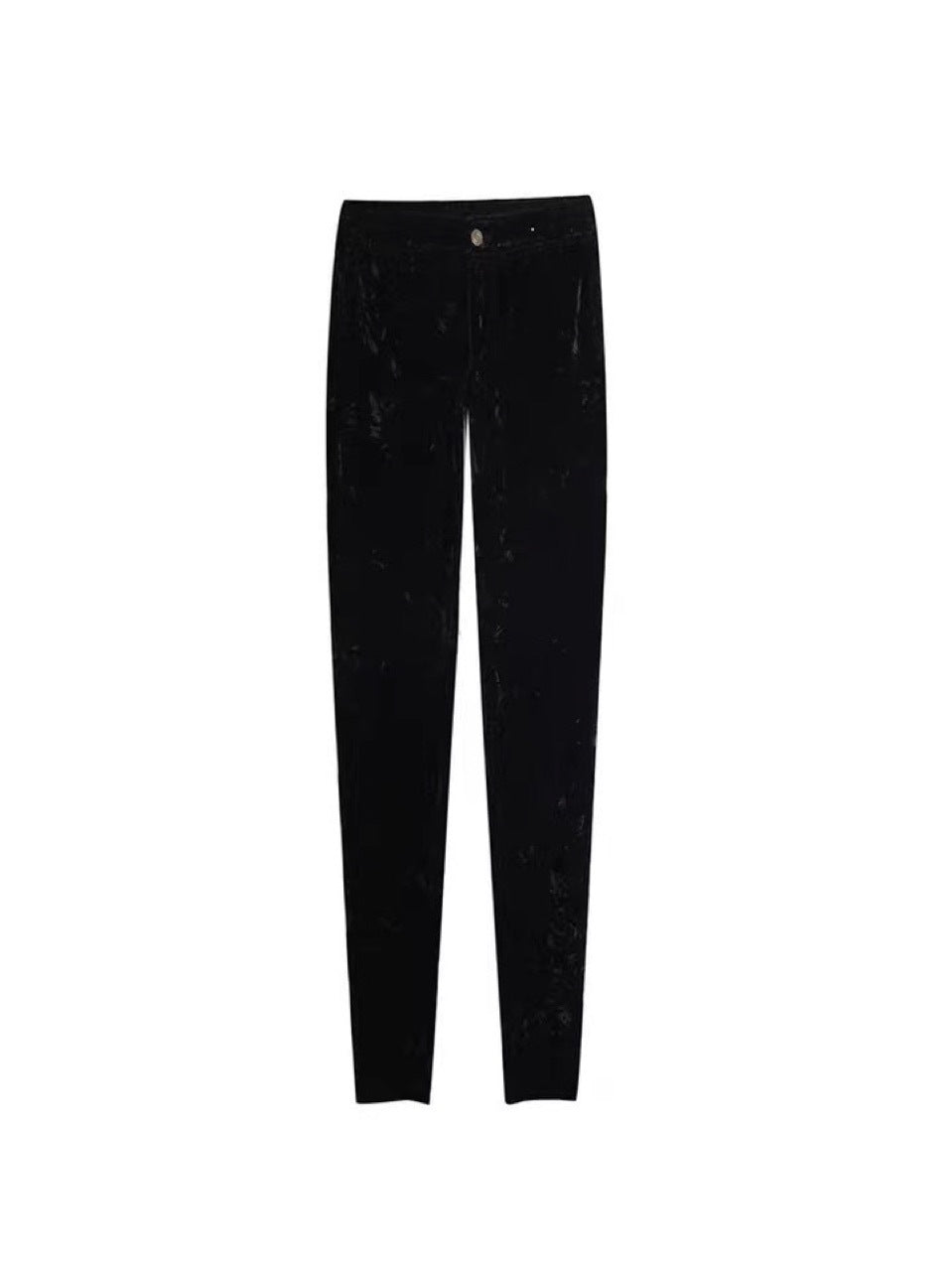 High Waist-hip Elastic Slim Trousers With Narrow Feet