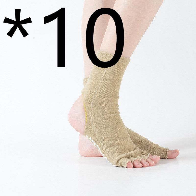 Women's Mid-tube Five-finger Split-finger Yoga Socks