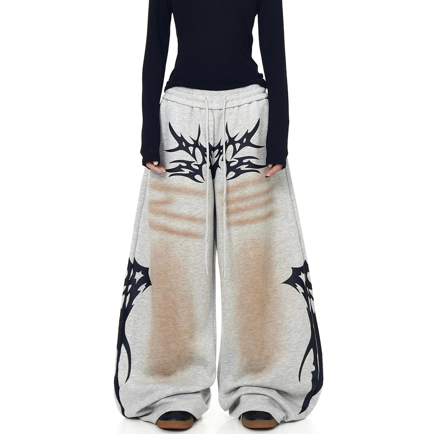 New SpringAutumn Womens Casual Fashionable Lace-Up Waist Loose Pants