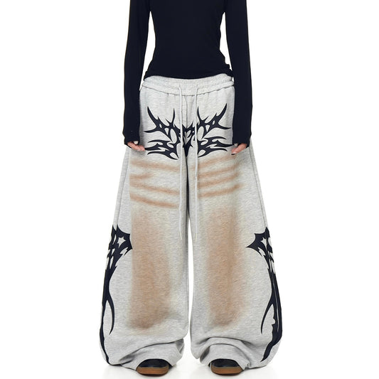 New SpringAutumn Womens Casual Fashionable Lace-Up Waist Loose Pants
