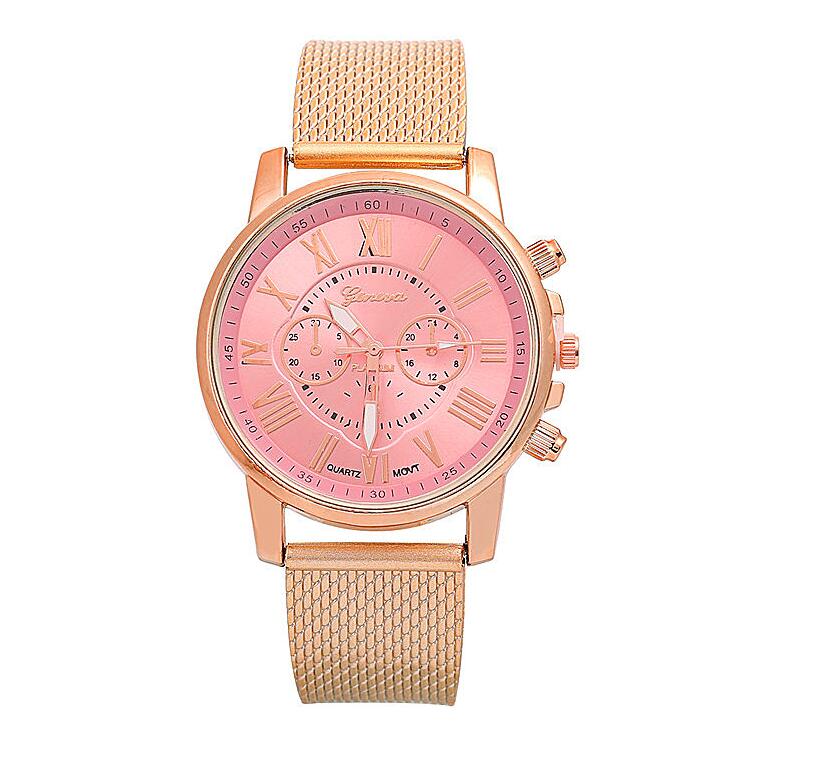 PVC multi-color face bracelet watch Roman digital face quartz watch WISH hot sale ladies Geneva watch