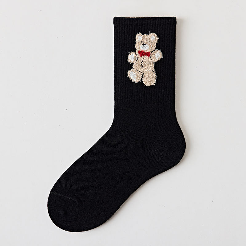 Net Red Socks Women's Pure Cotton Mid-tube Ins Trend