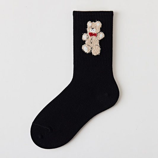 Net Red Socks Women's Pure Cotton Mid-tube Ins Trend