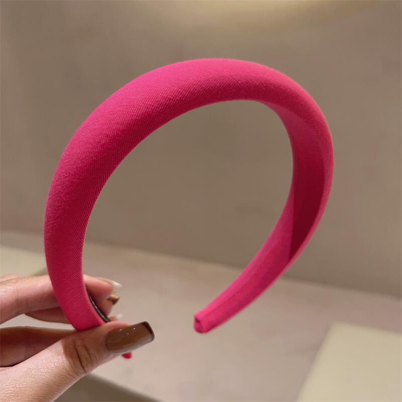 Classic Style Rose Red Sponge High Skull Top Headband