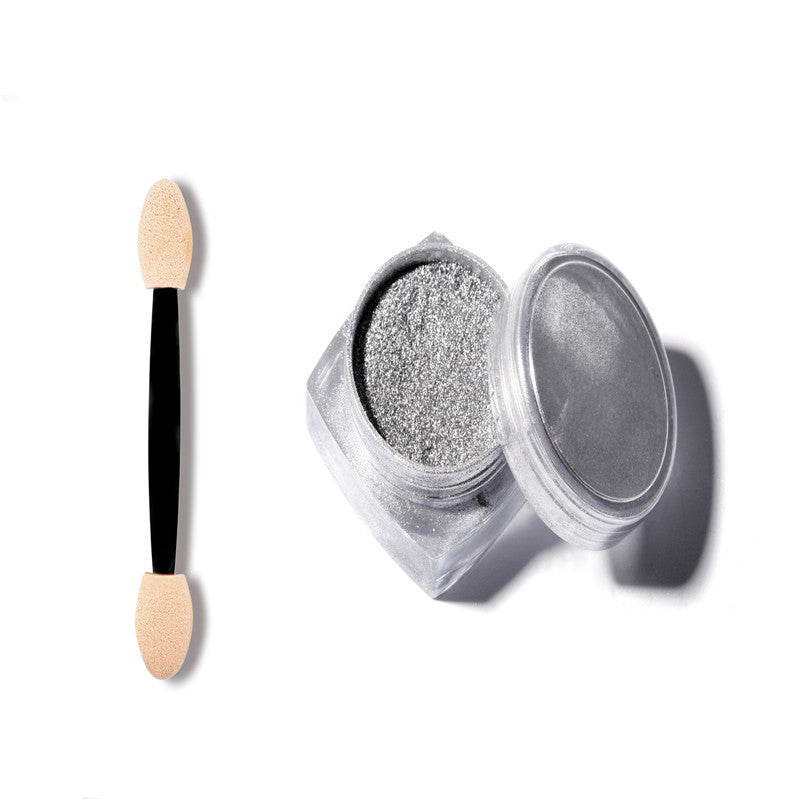Gold and silver electroplated metal nail powder